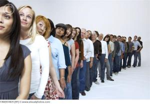 People waiting in line